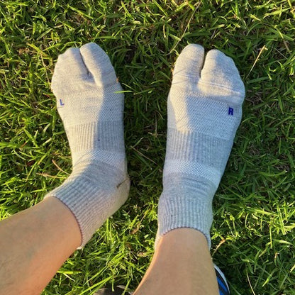 アップサイクル糸 ＆ 和紙糸ソックス【二股タイプ】（インディゴ）